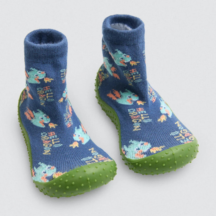 Ciabatte con stampa di drago