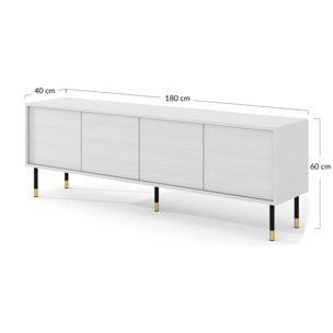 Novara - meuble tv - 180 cm - Bois