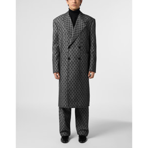 PHILIPP PLEIN Denim Coat Jacquard Monogram