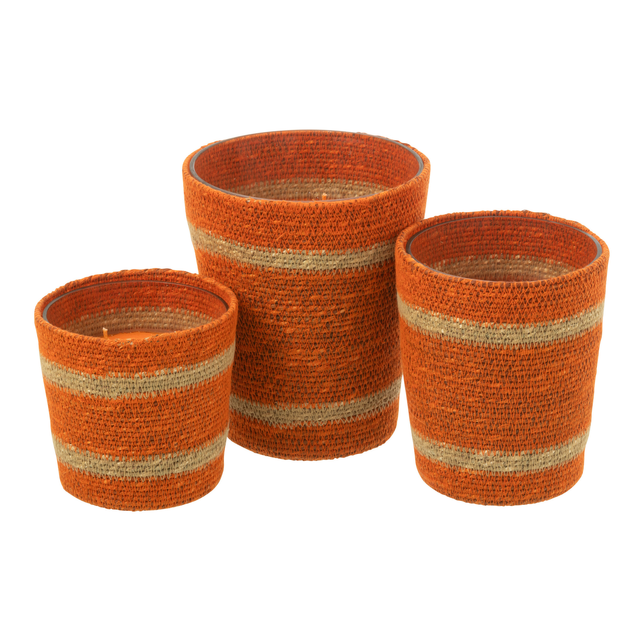 J-Line bougie parfumée Panier - Vanilla Escape - orange - large - 75H