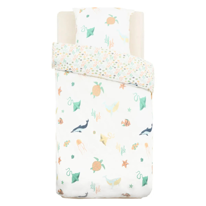 Parure de Lit Enfant Orta Coton 140x200 cm Animaux Marins