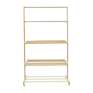 Séchoir 3 niveaux pliable en bambou - 22m d'étendage