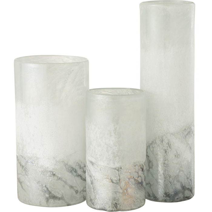 J-Line vase Scavo Cylindrique - verre - gris - large - 40 cm de hauteur