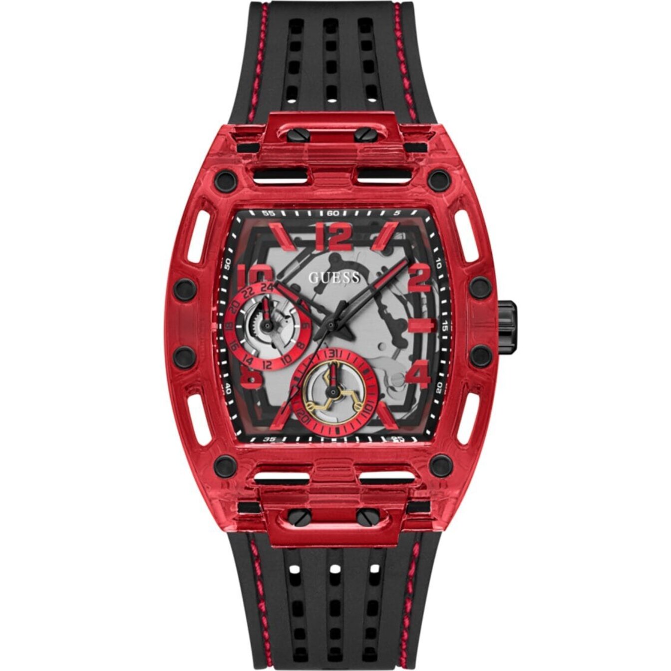 Reloj Guess GW0499G4 Hombre Analogico Cuarzo con Correa de Silicona