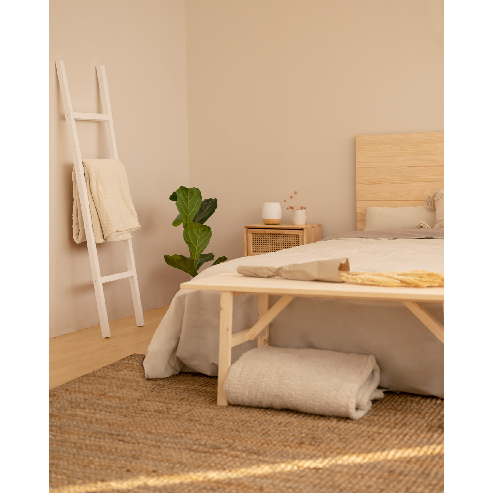Banc en bois massif ton naturel 120x45cm Hauteur: 45 Longueur: 120 Largeur: 35