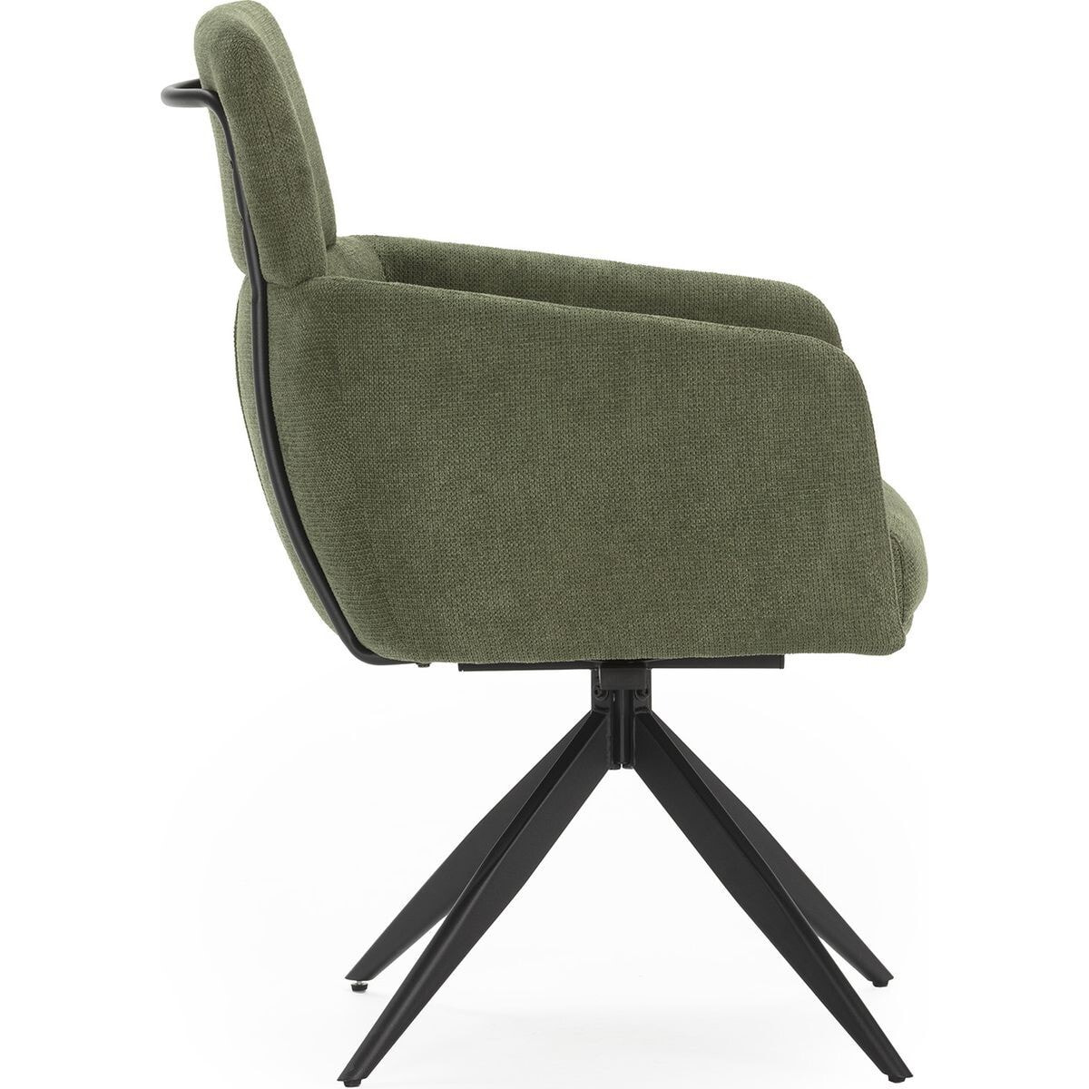 Lot de 2 fauteuils pivotants en tissu - ALVAR