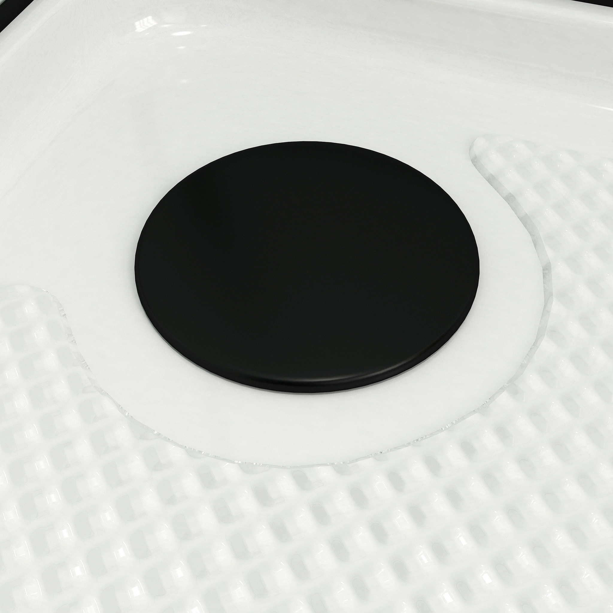 Cabine de douche carrée 80x80x200 cm - Portes coulissantes - Fonds Blancs & Profilés Noir Mat