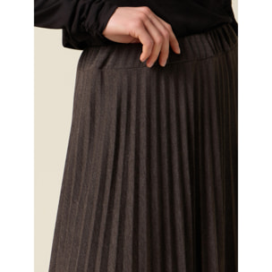 Oltre - Falda larga plisada - Gris