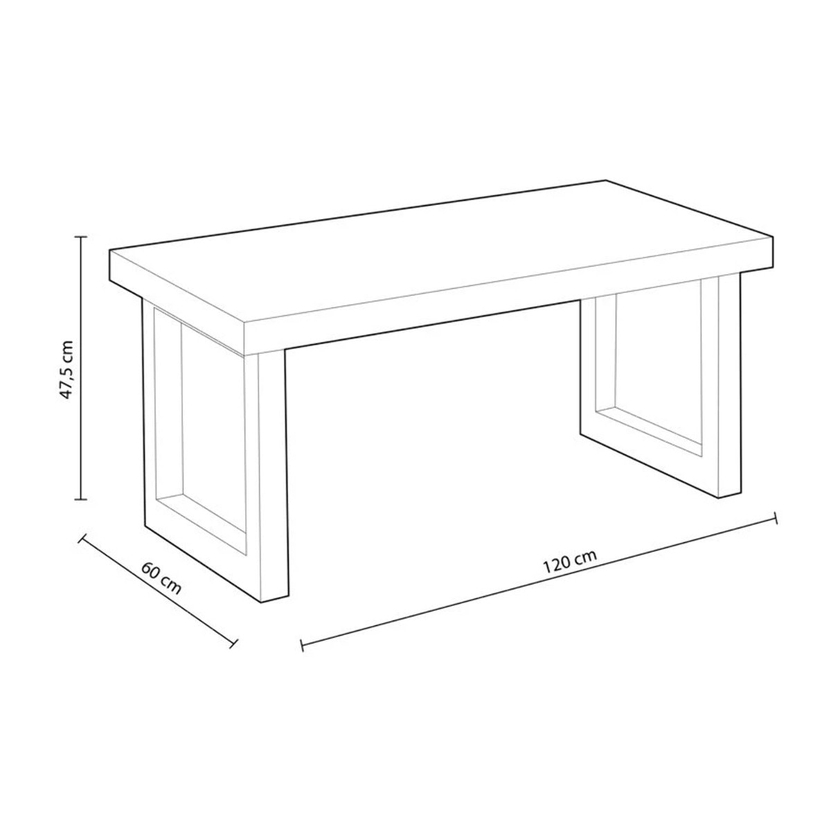 Mesa de centro elevable Loft Roble boreal – Negro