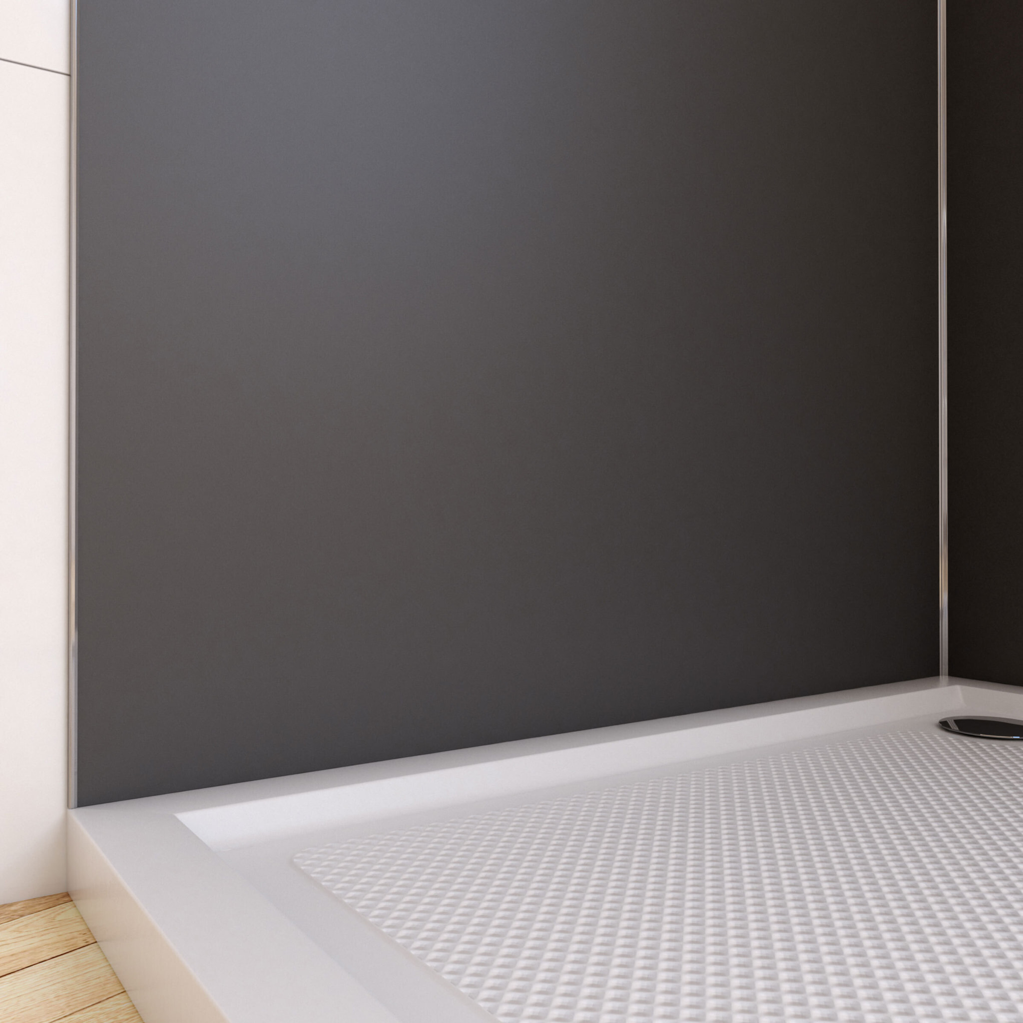 Panneau Mural Finition Aluminium Gris 90 x 210 cm - WALL'IT GRIS