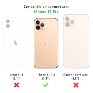 Coque iPhone 11 Pro Silicone + 2 Vitres en verres trempé Protection écran