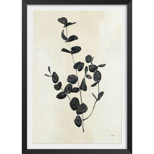 Affiche fleurs Black magic Affiche + cadre en bois - Noir