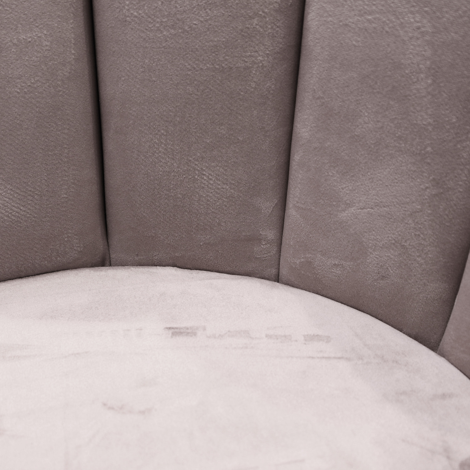 Chaise Ariel Velours Gris - Lot De 2