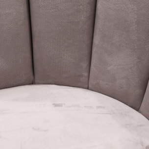 Chaise Ariel Velours Gris - Lot De 2