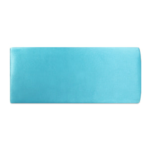 Pochette bow celeste in raso