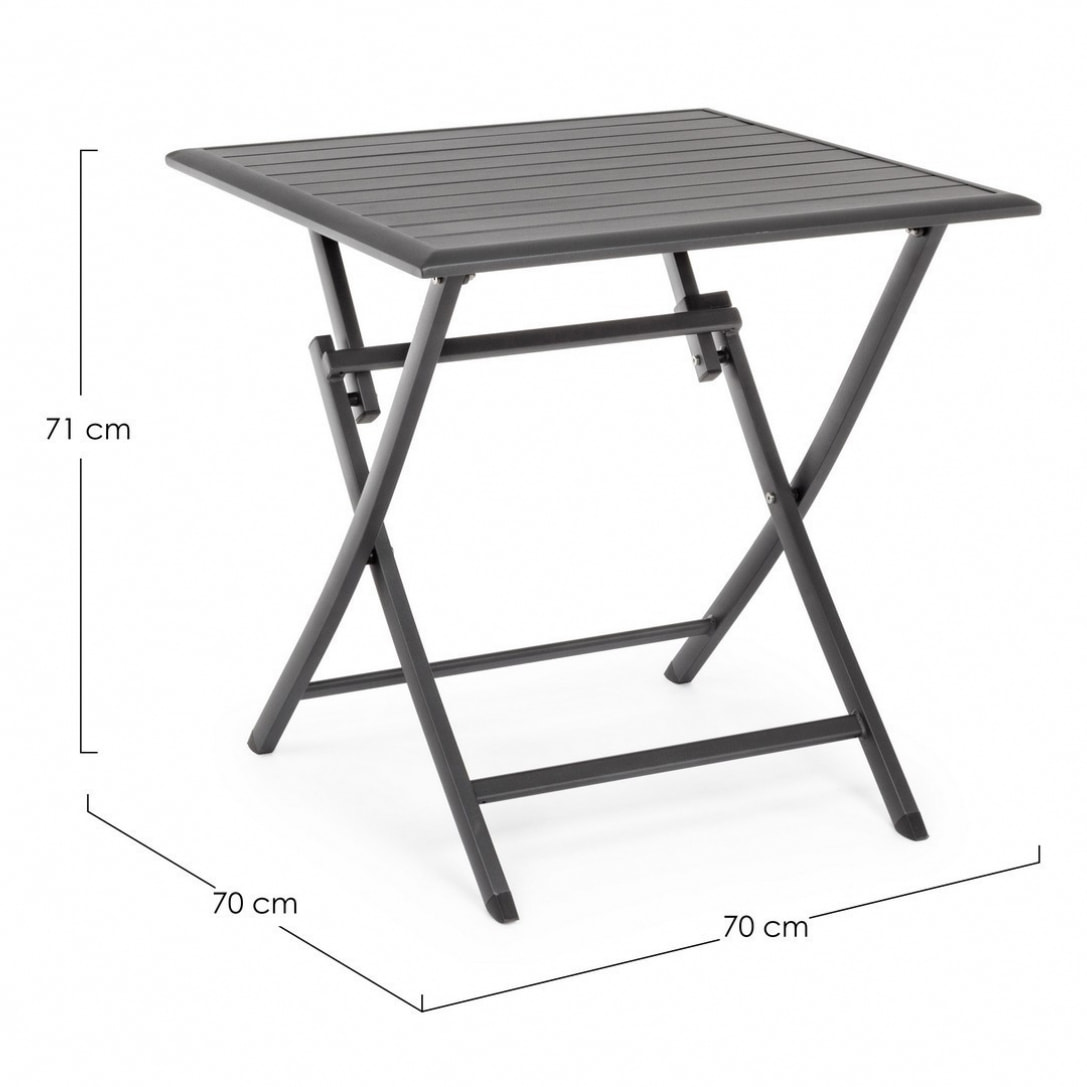 Tavolo ELIN pieghevole antracite 70x70 cm