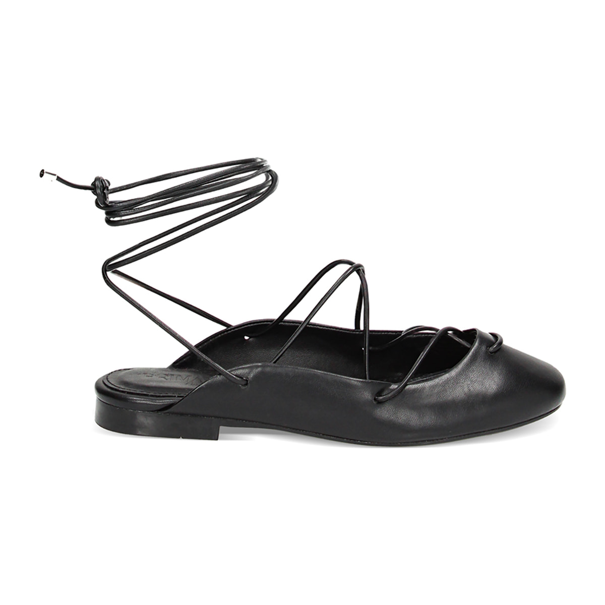 Ballerine slingback nere, lace-up
