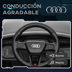 Coche Eléctrico para Niños de +3 Años Audi Q8 etron sportback Carro Eléctrico Infantil con Batería 12V Mando a Distancia Ruedas con Suspensión de Muelles Faros Bocina y Música Gris