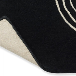 Tapis salon et chambre fait main en laine motif géométrique OLKA