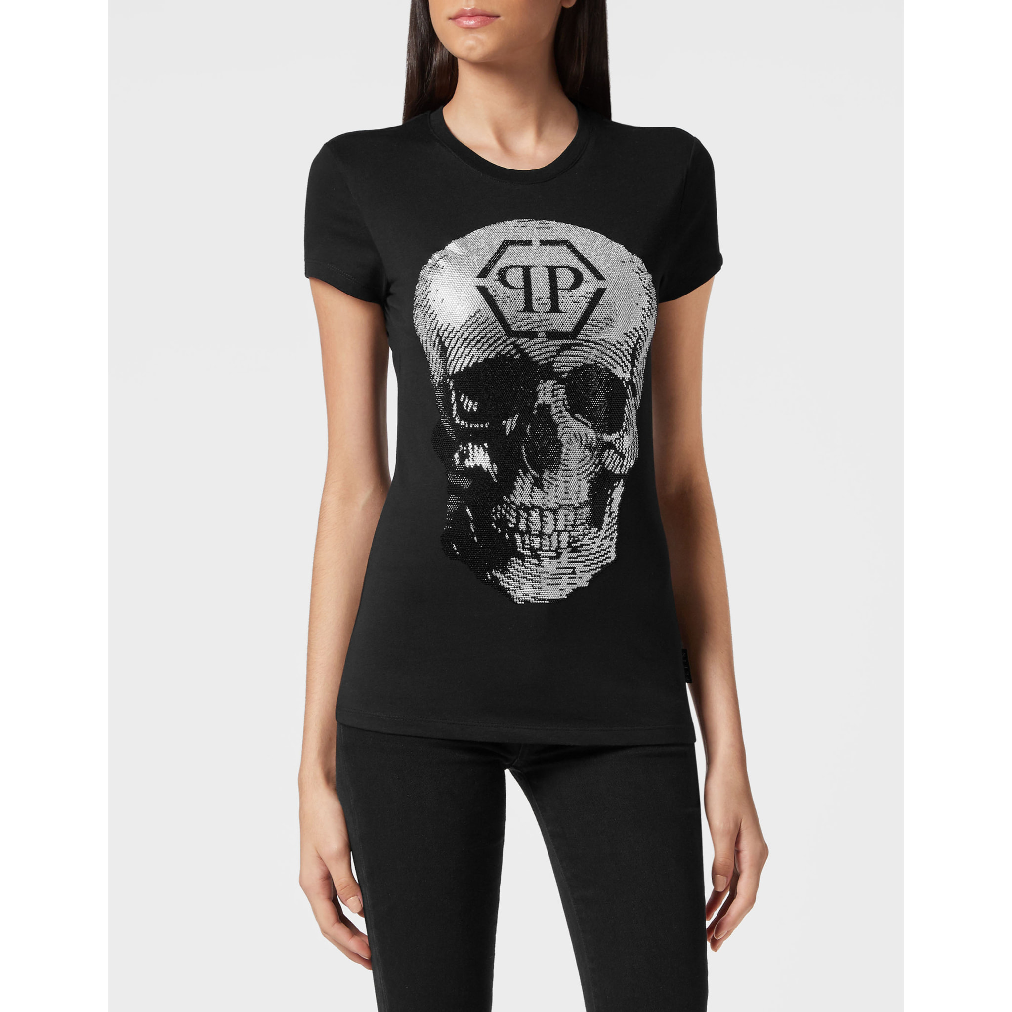 PHILIPP PLEIN T-Shirt Round Neck SKULL