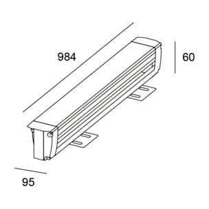 LEDS C4 Convertt Surface | Sistema Lineal Exterior | Para iluminar hacia arriba | Luz LED Blanco Neutro 4000K | Aluminio Anodizado