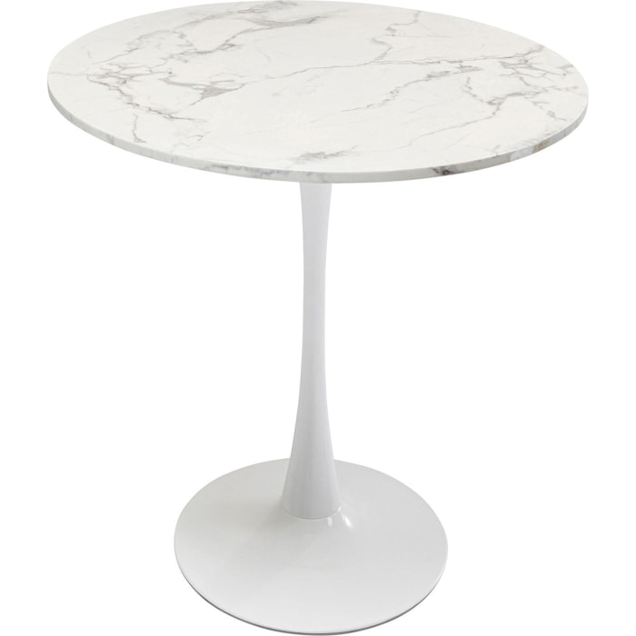 Table Schickeria effet marbre blanc Kare Design