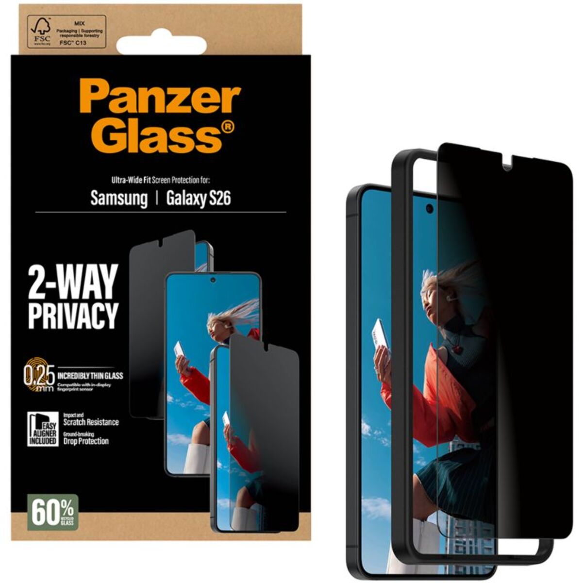 Protège écran PANZERGLASS Samsung Galaxy S26 Privacy