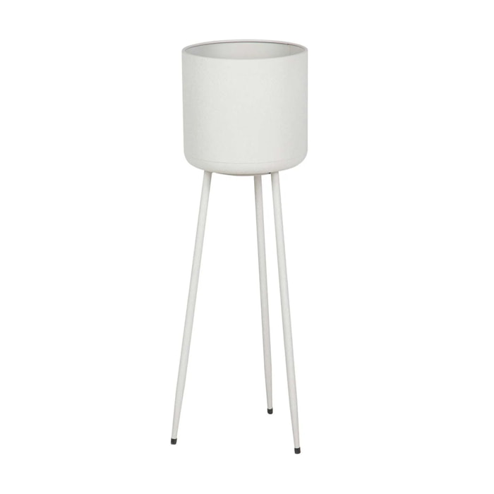 Plantero Metal Blanco 25x25x80 Cm