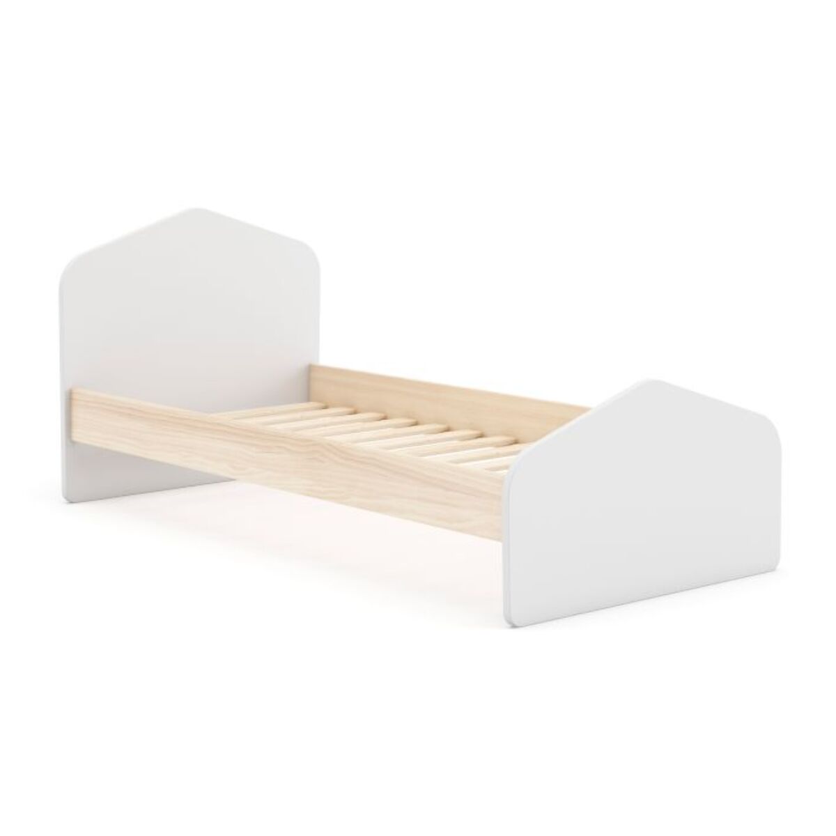 Cama juvenil Misty Cloud Blanco - Oak Soft