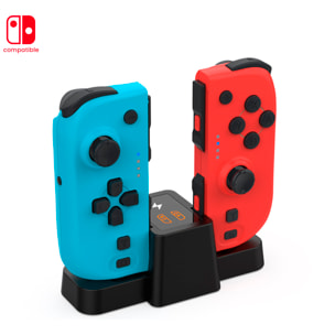 DAM Mandos Bluetooth TNS-1191 tipo Joy-Con compatibles con Nintendo Switch. Batería recargable. Incluye base de carga. 4,8x3,2x10,3 Cm. Color: Azul