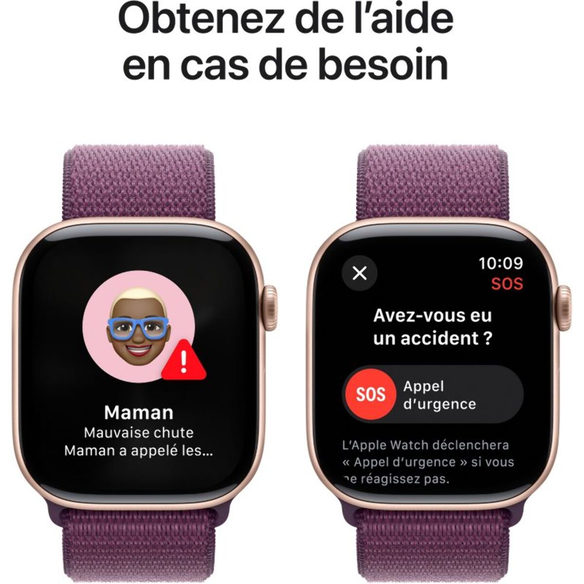 Montre connectée APPLE WATCH Serie 10 42mm Alu/Or Rose Loop