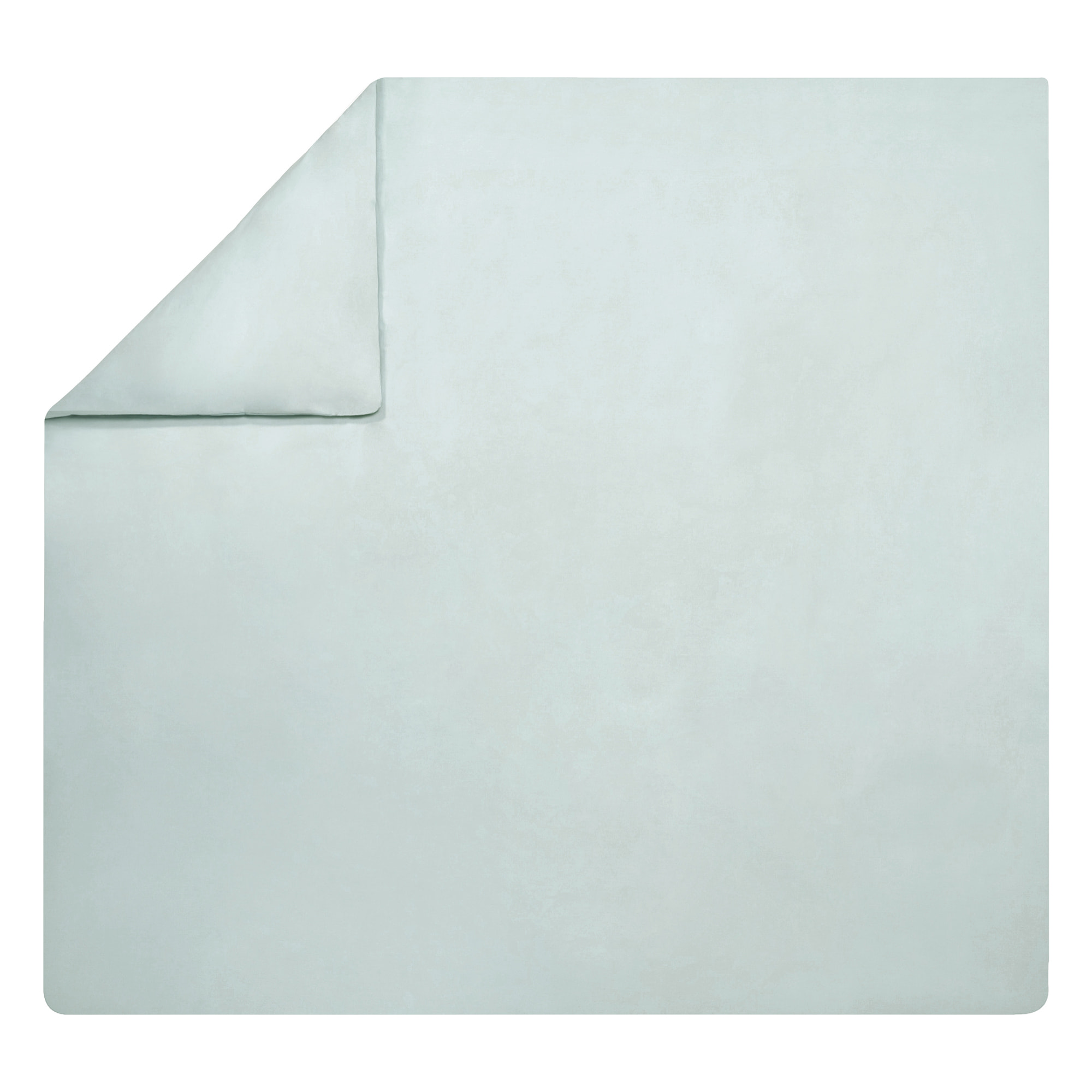 Housse de couette unie en percale de coton, PREMIÈRE, Gris Archipel