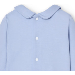 Camiseta bebé manga larga cuello fino