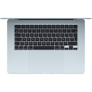 Ordinateur Apple MACBOOK Air 15" Puce M4 CPU 10 / GPU 10 coeurs Mémoire RAM 16Go Stockage 256Go SSD Retina Bleu