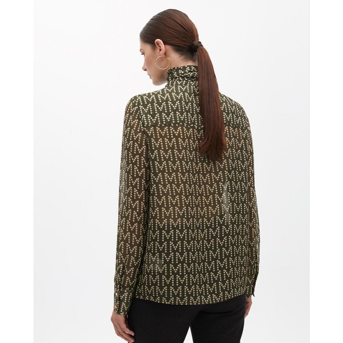 Camicia con logo e fiocco al collo