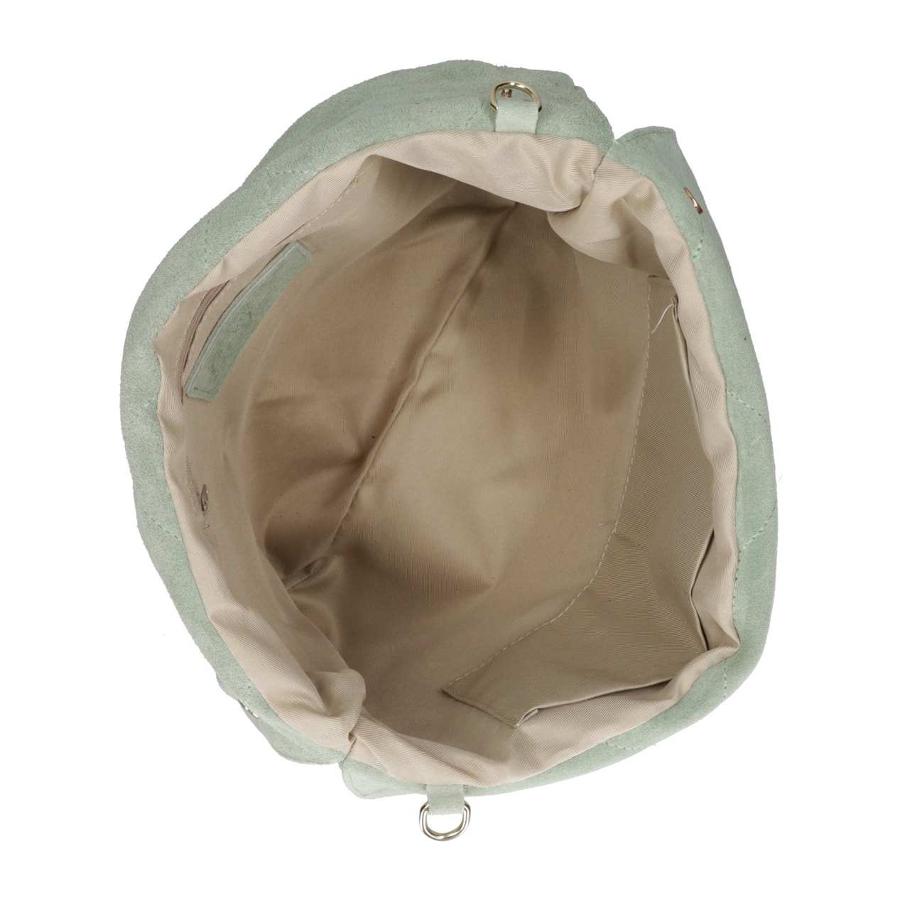 Borsa a spalla da donna Made in Italy - Modello Celeste Elite - Pelle scamosciata - 32.0 x 34.0 x 6.0 cm