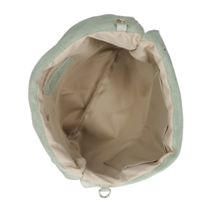 Borsa a spalla da donna Made in Italy - Modello Celeste Elite - Pelle scamosciata - 32.0 x 34.0 x 6.0 cm