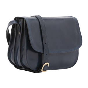 Borsa a tracolla da donna - Modello False - Vera pelle - 27.0 x 20.0 x 12.0 cm