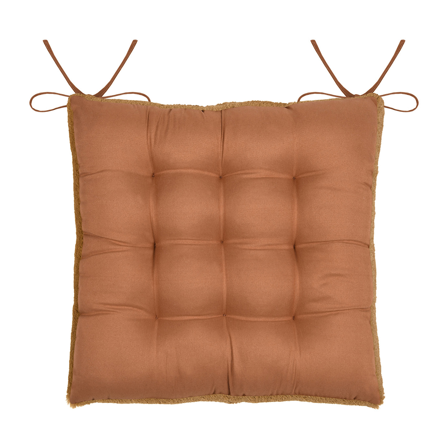 Galette de chaise imitation fourrure - Bronze