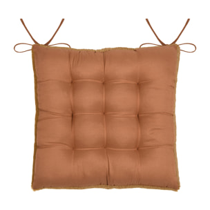 Galette de chaise imitation fourrure - Bronze