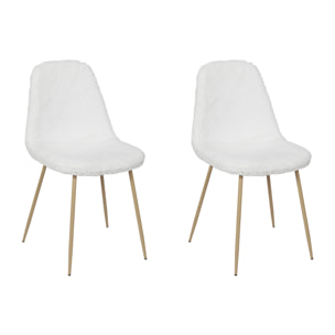 Chaise Imitation Fourrure Aurea - Lot De 2
