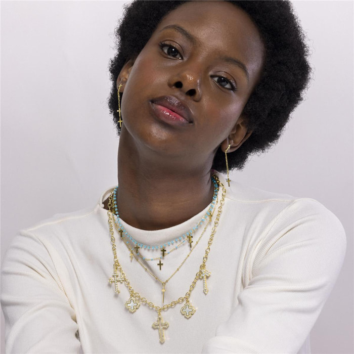 Pendientes Lux by Lux acabadoss oro 18k