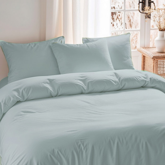 Funda de Almohada 100% algodón 200 hilos lisa Agua