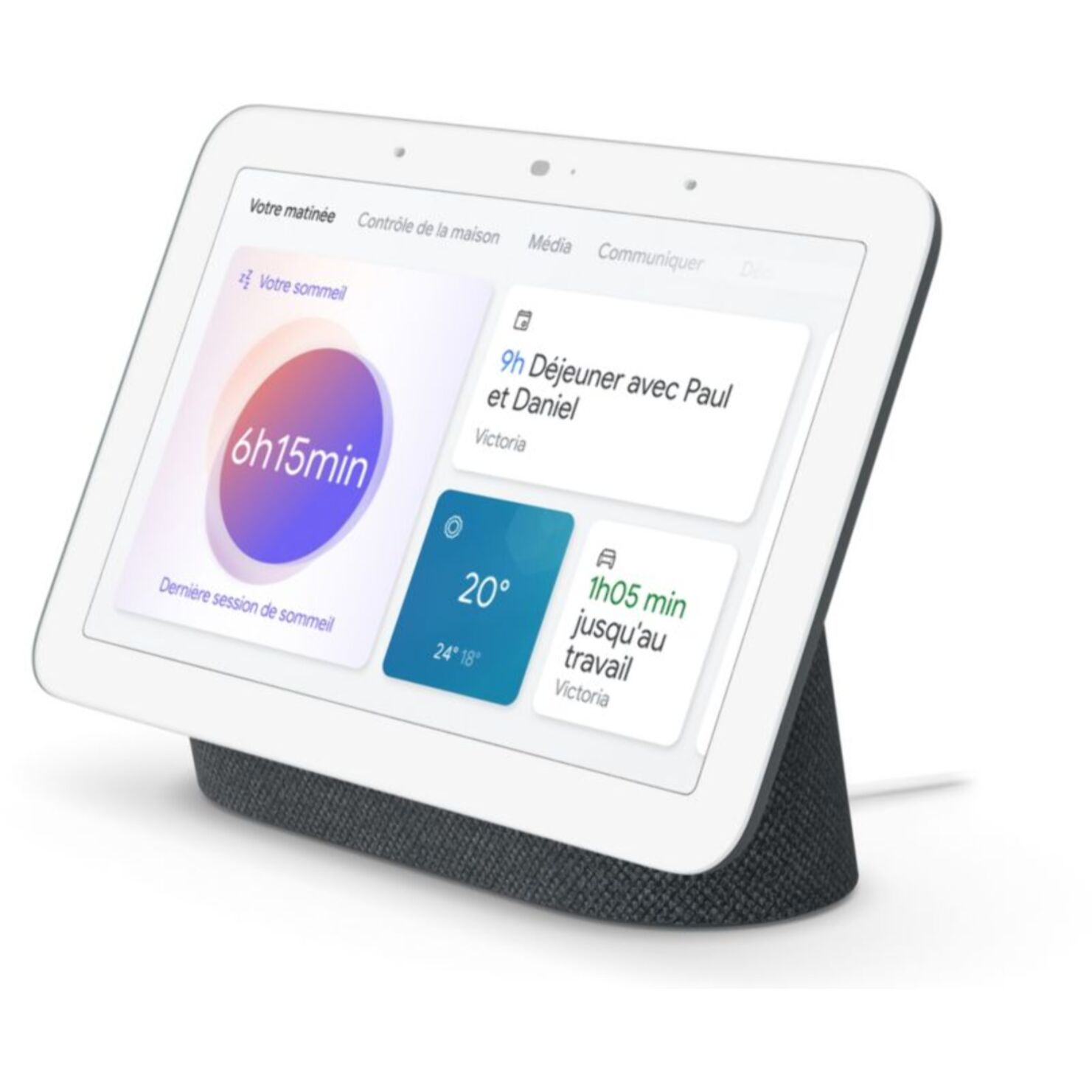 Assistant vocal GOOGLE Nest Hub 2 Charbon