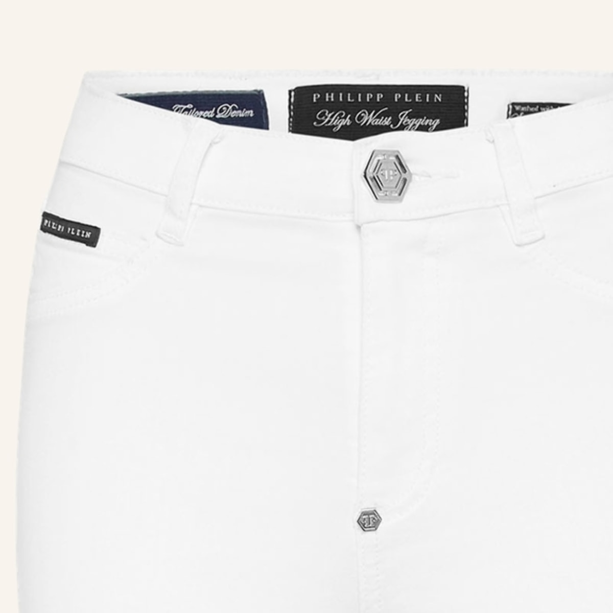 PHILIPP PLEIN Jegging a vita alta LOGO