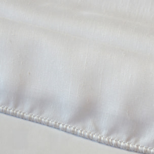 Rideau voilage poly-lin bas plombé - Blanc
