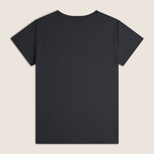 T-shirt Regular con Stampa Metallizzata