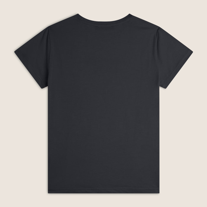 T-shirt Regular con Stampa Metallizzata