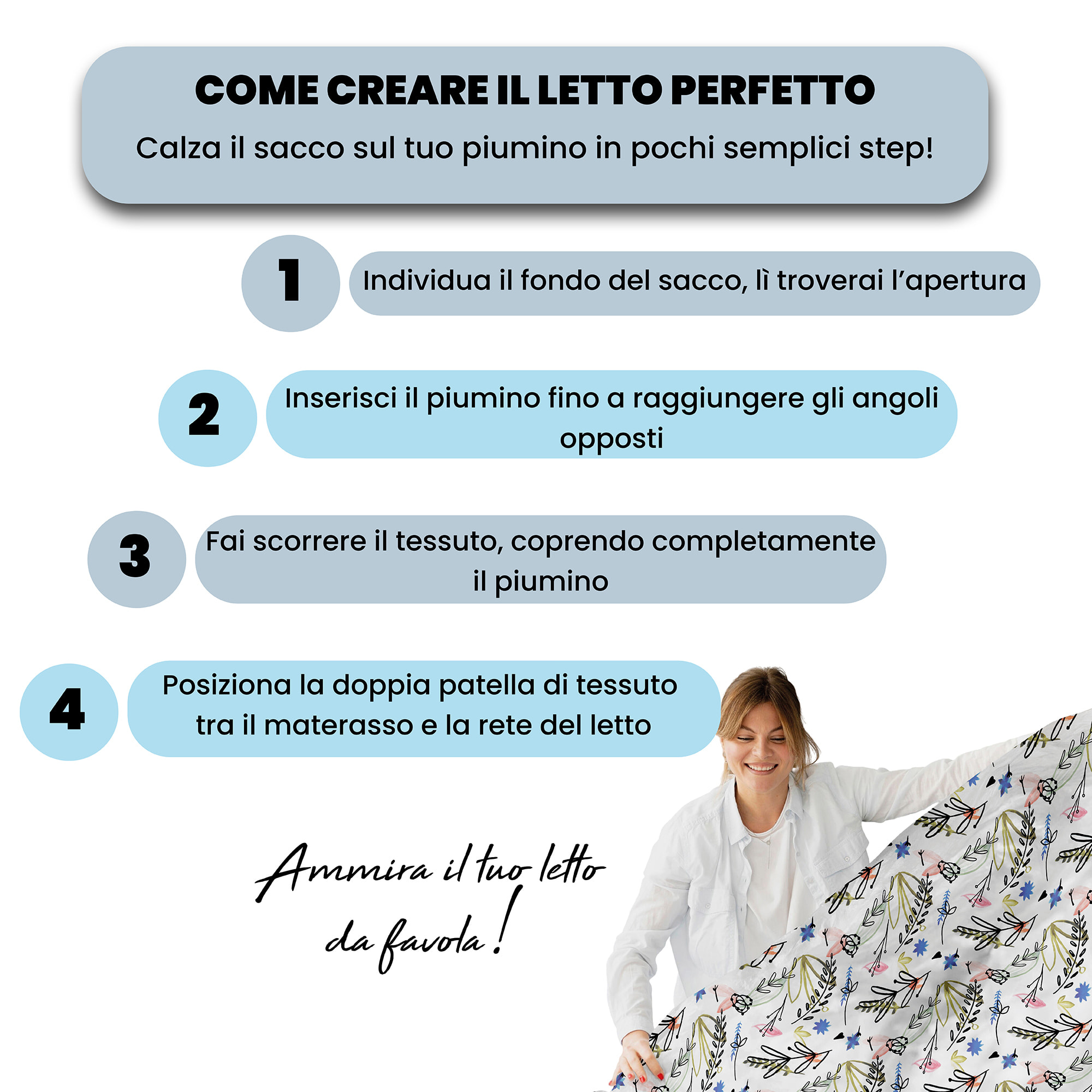 COPRIPIUMINO FANTASY, 100% Microfibra, No Stiro - PROVENZA