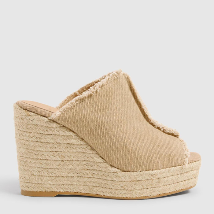 Alpargata mule Fatima con cuña 11cm